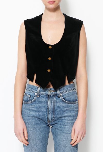 Vivienne Westwood 1995 x 3 Suisses Velvet Vest - 1 Vivienne Westwood 1995 x 3 Suisses Velvet Vest - 1