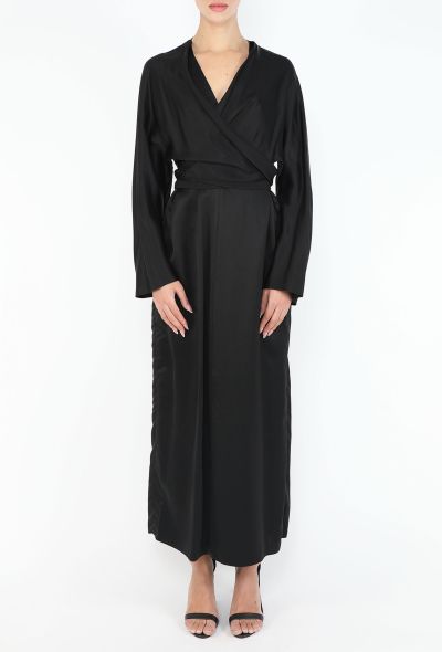 The Row Black Draped Maxi Dress - 2