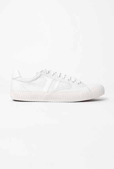 Céline S/S 2017 Leather Trim Canvas Sneakers - 1 Céline S/S 2017 Leather Trim Canvas Sneakers - 1