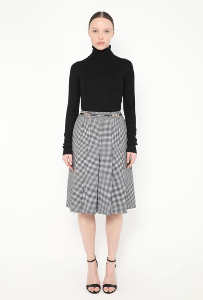 Céline '70s Triomphe Houndstooth Skirt - 1 Céline '70s Triomphe Houndstooth Skirt - 1