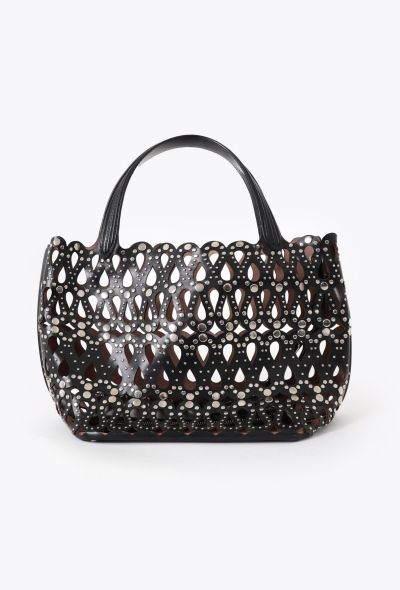 Alaïa Studded Laser-Cut Medium Tote Bag - 1 Alaïa Studded Laser-Cut Medium Tote Bag - 1