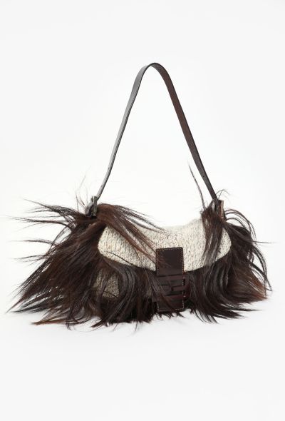 Fendi F/W 2002 Knit Goat Hair Baguette Bag - 2