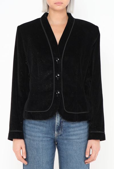 Saint Laurent Vintage Iridescent Velvet Jacket - 1 Saint Laurent Vintage Iridescent Velvet Jacket - 1