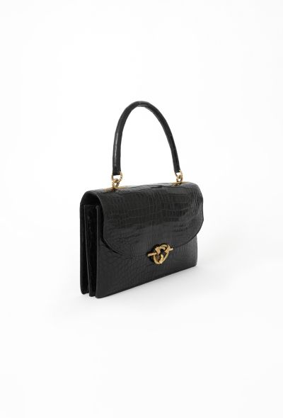 Hermès Black Porosus Cordelière Bag - 2