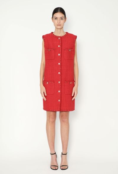Chanel 2022 Tweed Braided Trim Dress - 1 Chanel 2022 Tweed Braided Trim Dress - 1