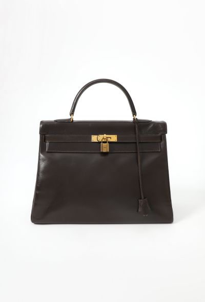 Hermès '70s Brown Box Kelly Retourné 35 - 1 Hermès '70s Brown Box Kelly Retourné 35 - 1