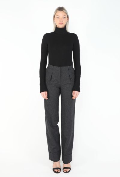 Chanel Anthracite Felted Trousers - 2