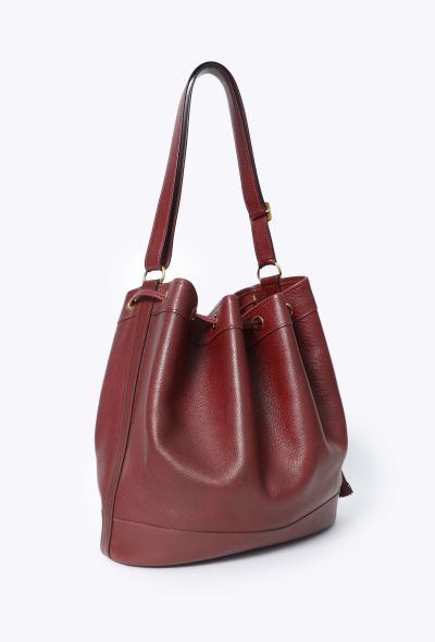 Hermès '90s Burgundy Courchevel Market Bag - 2