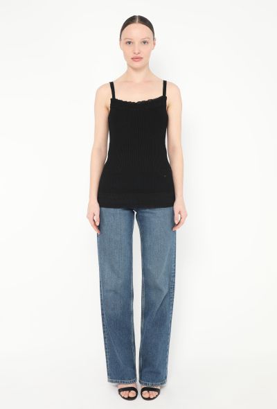 Chanel Ruffled Chiffon 'CC' Tank Top - 2 Chanel Ruffled Chiffon 'CC' Tank Top - 2