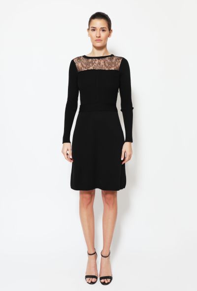 Valentino Ribbed Lace Evening Dress - 1