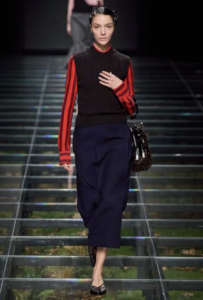 Prada F/W 2024 Striped Piqué Top - 2