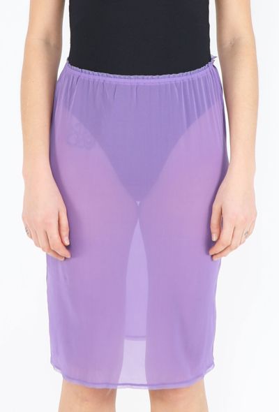 Prada Late '90s Silk Slip Skirt - 2