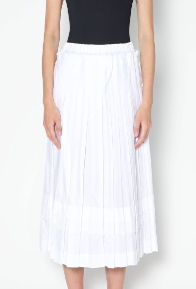 Simone Rocha 2022 Pleated Lace Poplin Skirt - 2 Simone Rocha 2022 Pleated Lace Poplin Skirt - 2