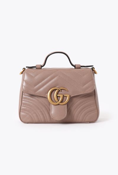 Gucci GG Marmont Mini Top Handle Bag - 1 Gucci GG Marmont Mini Top Handle Bag - 1