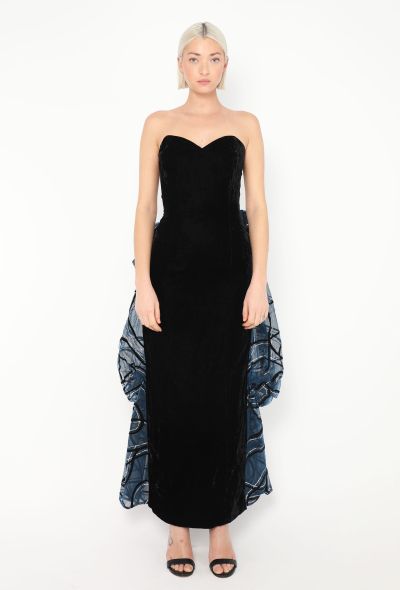 Velvet Organza Bustle Gown - 2 Velvet Organza Bustle Gown - 2