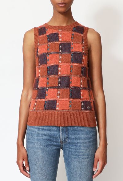                             Pre-Fall 2018 Quilted Cashmere Knit Vest - 1