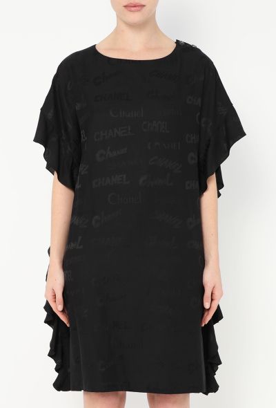 Chanel 2022 Logo Print Silk Tunic - 2 Chanel 2022 Logo Print Silk Tunic - 2