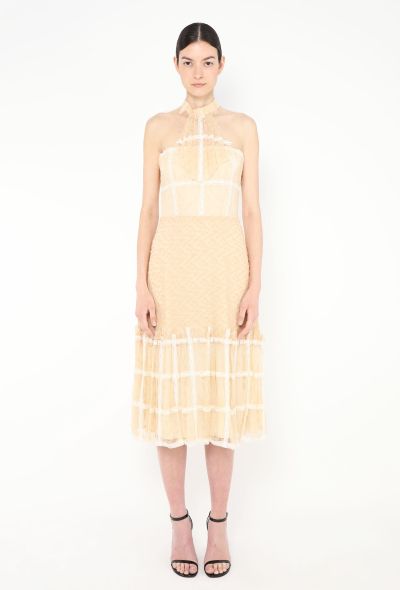 Rodarte Ruffled Lace Halter Dress - 1