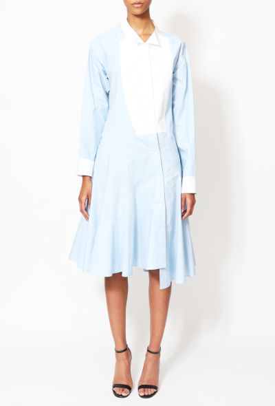                             2017 Asymmetrical Belted Cotton Bib Dress - 2