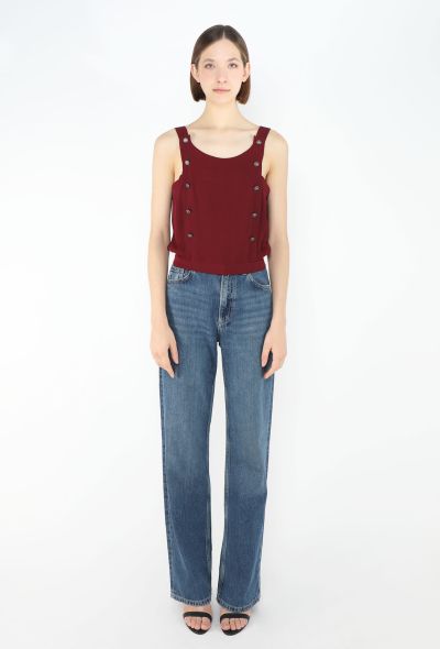 Chanel 2008 Pleated Silk Cropped Top - 2