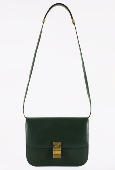 Céline Dark Green Classic Box Bag - 1