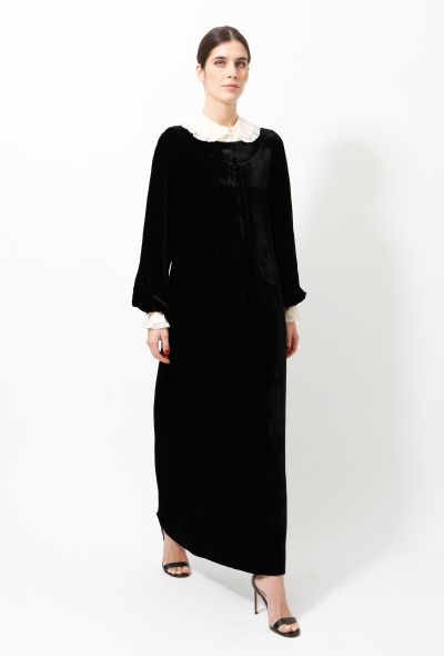                             60s Couture Velvet Maxi Dress - 2