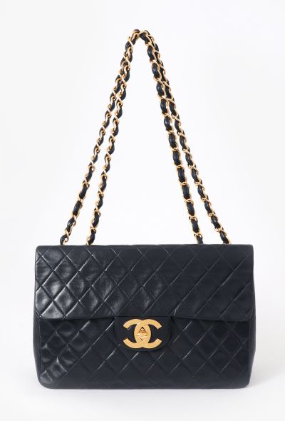 Chanel '90s Navy Maxi Timeless Bag - 1