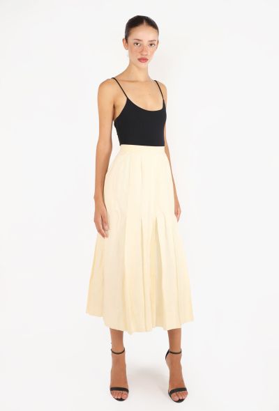 Chanel Vintage Pleated Linen Skirt - 2