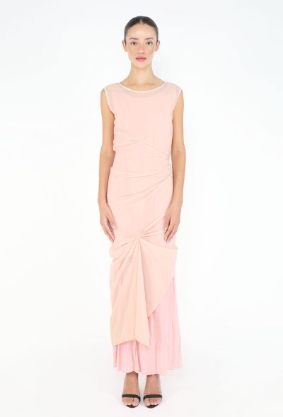 Issey Miyake Late '90s Georgette Overlay Gown - 1