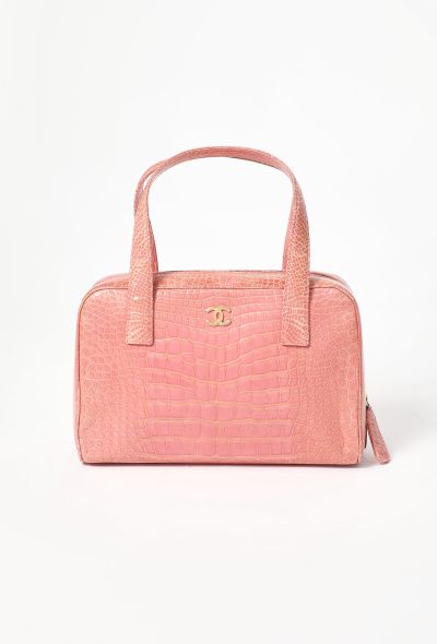 Chanel Early 2000s Alligator Bowling Bag - 1