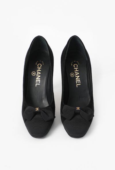 Chanel Suede Grosgrain Bow Pump - 2