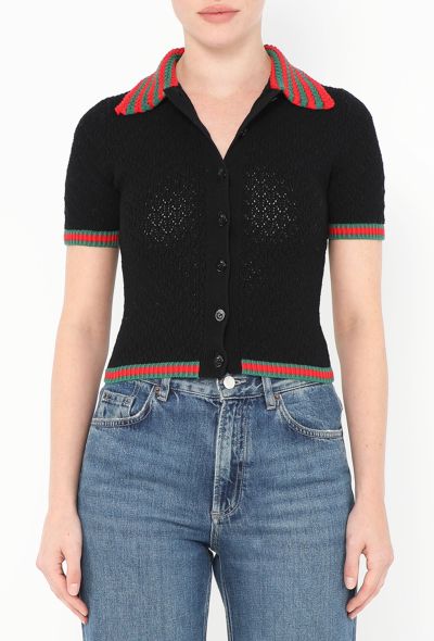 Gucci S/S 2024 Piqué Polo Top - 1 Gucci S/S 2024 Piqué Polo Top - 1