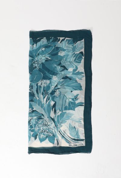                                         Floral Silk Scarf-1