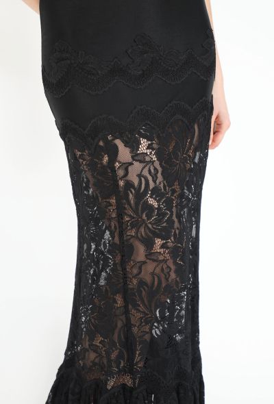 Paco Rabanne 2023 Floral Lace Ruffled Skirt - 2