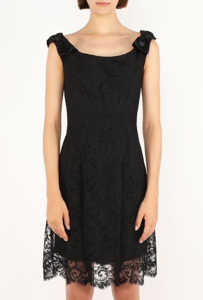 Jacques Fath Lace Bow Dress, 1990s - 2