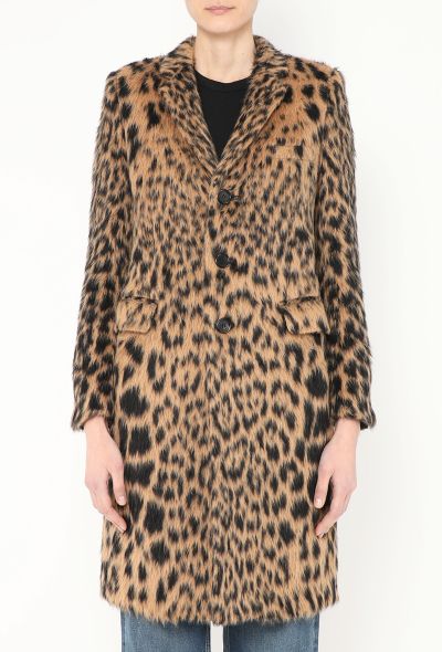 Saint Laurent 2018 Brushed Leopard Print Coat - 1