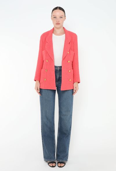 Chanel Rare 1993 Bouclé Emblem Jacket - 2