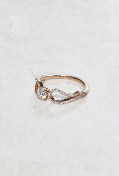 Mellerio 18k Pink Gold & Diamond Ring - 2