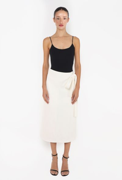 Céline Twill Belted Wrap Skirt - 1