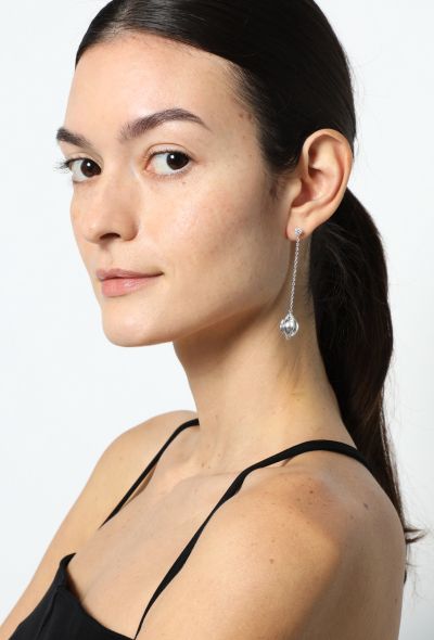 Mellerio 18k Gold, Tahitian Pearl & Diamond Earrings - 2