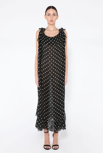 Saint Laurent '70s Spotted Chiffon Maxi Dress - 2
