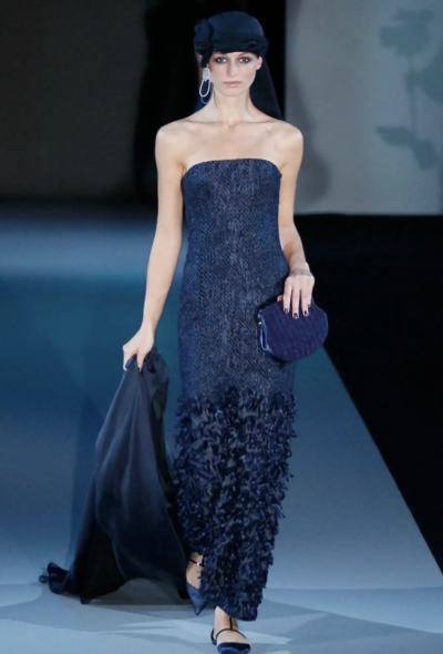 Giorgio Armani Woven Silk Strapless Gown, S/S 2011 - 2
