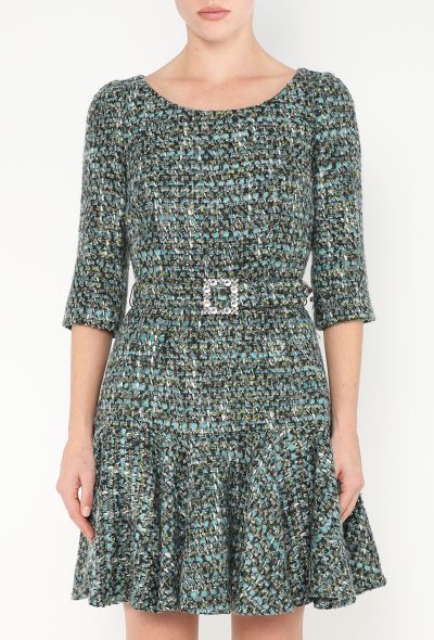 Dolce & Gabbana Tweed Belted Babydoll Dress - 1 Dolce & Gabbana Tweed Belted Babydoll Dress - 1