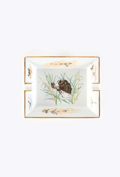 Hermès Porcelain Hunting Dog Ashtray, 1970s - 1
