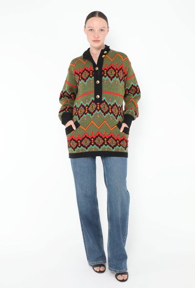 Saint Laurent 1989 Oversized Chevron Sweater - 2 Saint Laurent 1989 Oversized Chevron Sweater - 2