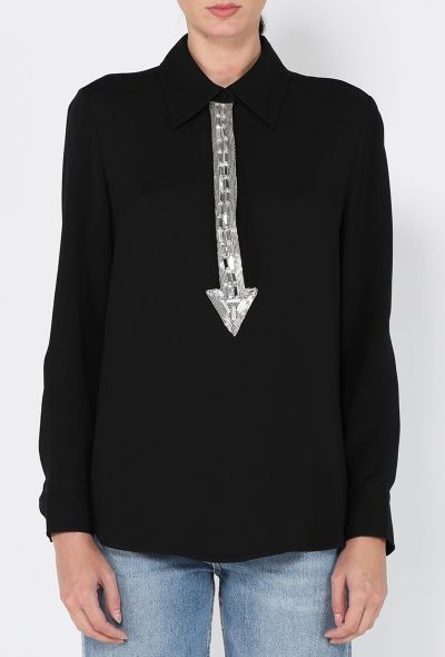 Chloé Arrow-Embellished Crêpe Blouse, 2023 - 1