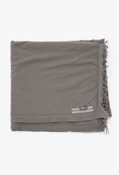 Rick Owens Frayed Cashmere & Silk Scarf - 1