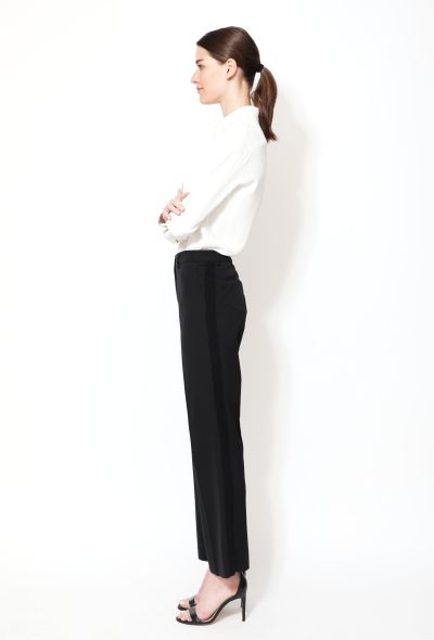 Chanel Tiered Side Stripe Wool Trousers - 2