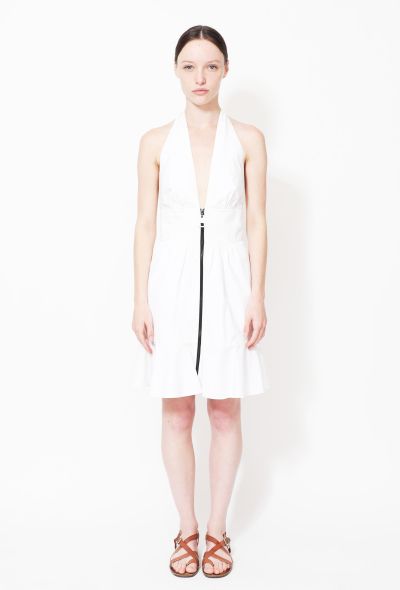                             2014 Contrast Zip Halter Dress - 1