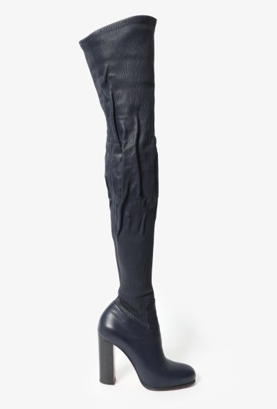                                         F/W 2013 Navy Leather Boots-1